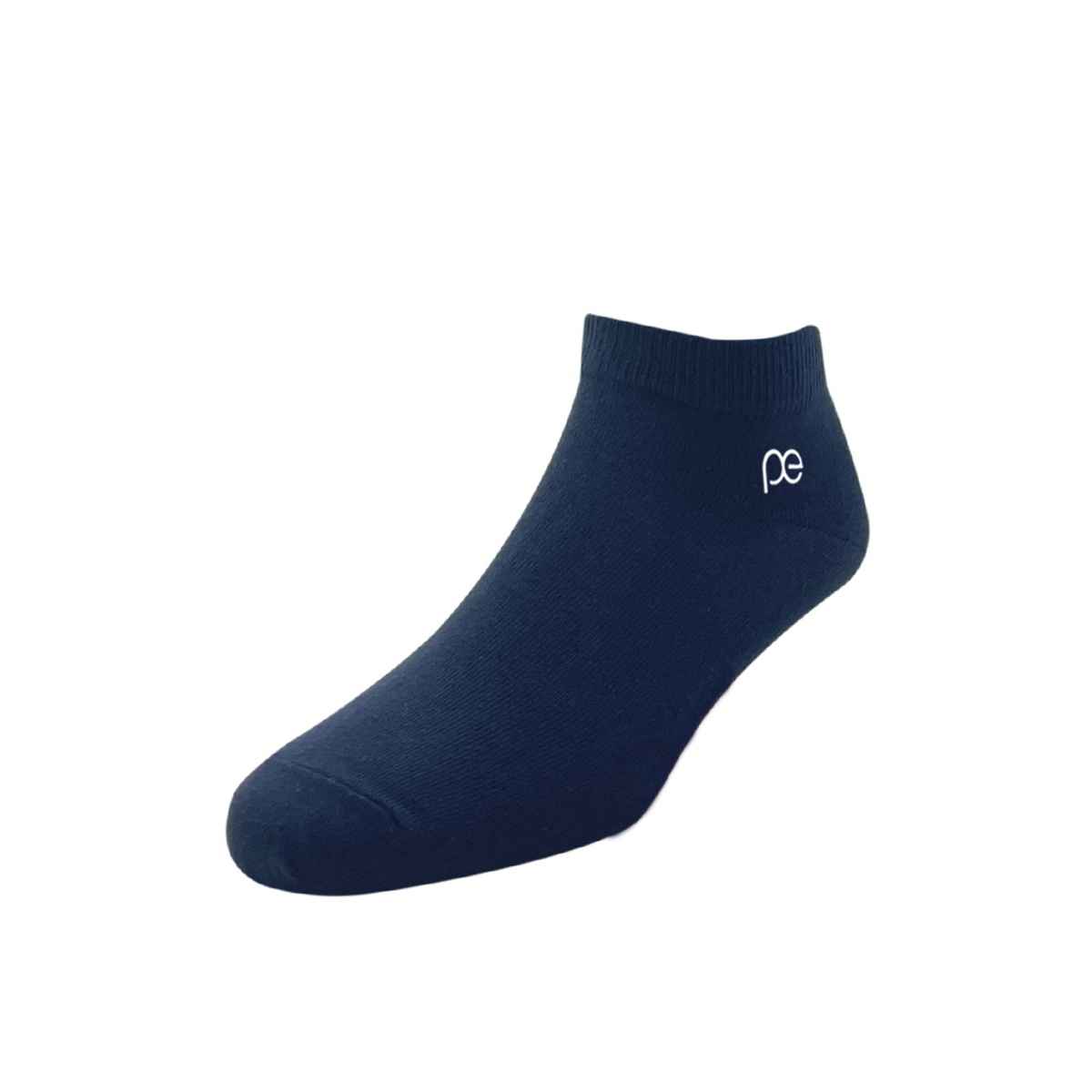 Peter England Men's Solid Cotton Ankle Socks | Navy - Free Size