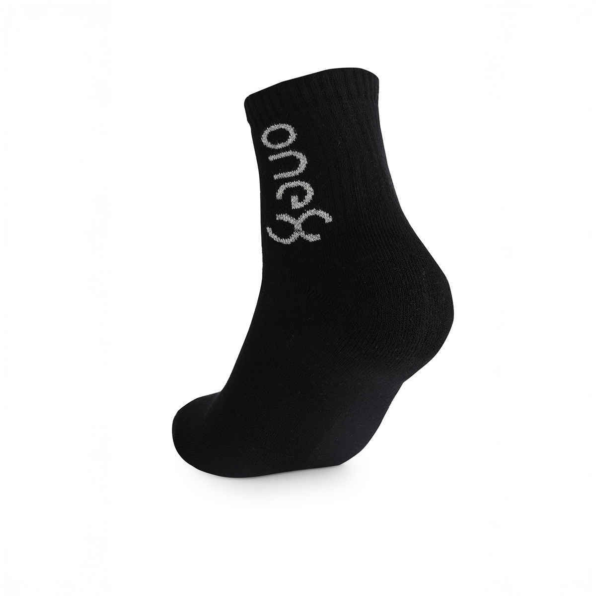 One8 Men's Cotton Ankle Length Socks | Black - Free Size