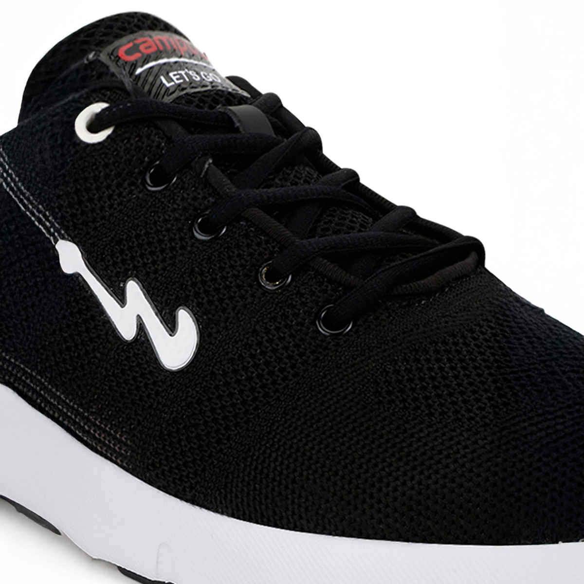 Campus Syrus Black Men's Running Shoes - UK 8