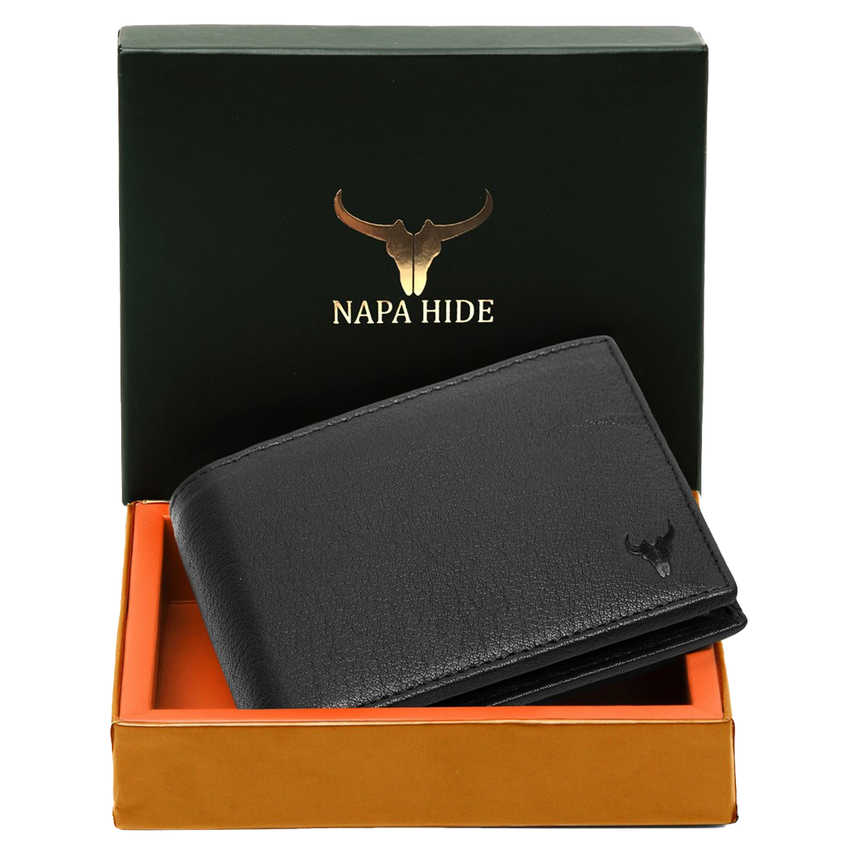 Wildhorn Men's Genuine Leather Bi-fold Wallet | Black
