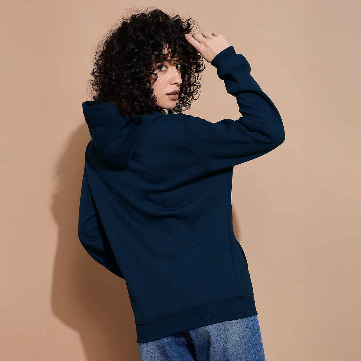 Smartees Women's Sweatshirt | SS Solid AquaBlue | Blue - L