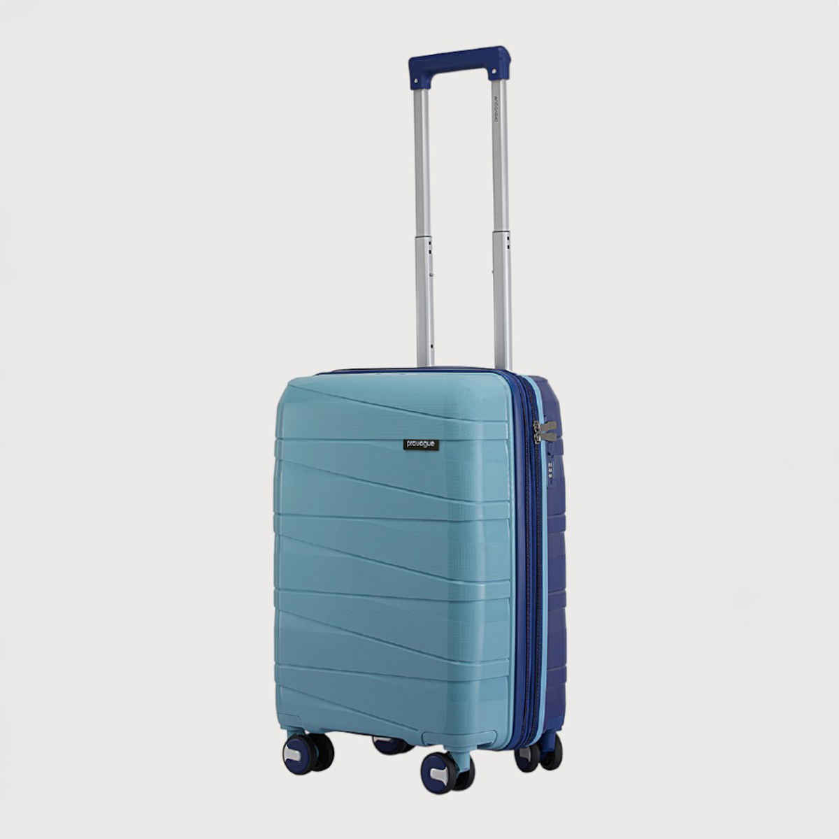 Provogue Azure Hard-Sided PP Cabin Luggage Trolley Bag | Saphire Blue-Peacock Blue - 55 cm