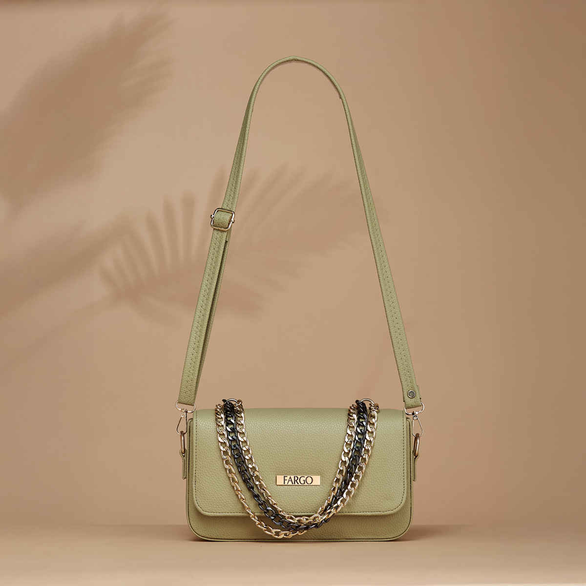 Fargo Beige Sling Bag Women's Leatherette Sling Bag