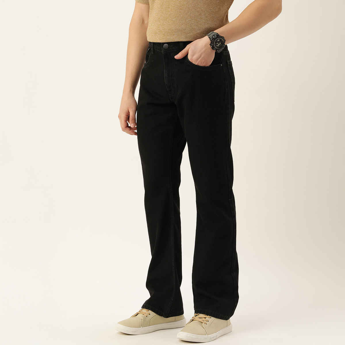 Bene Kleed Men's Bootcut Jeans | Black - 30