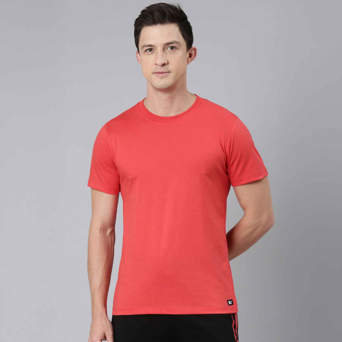 Rupa Jon Men's Round Neck T-Shirt Style | RJ 901 | Haute Red - S
