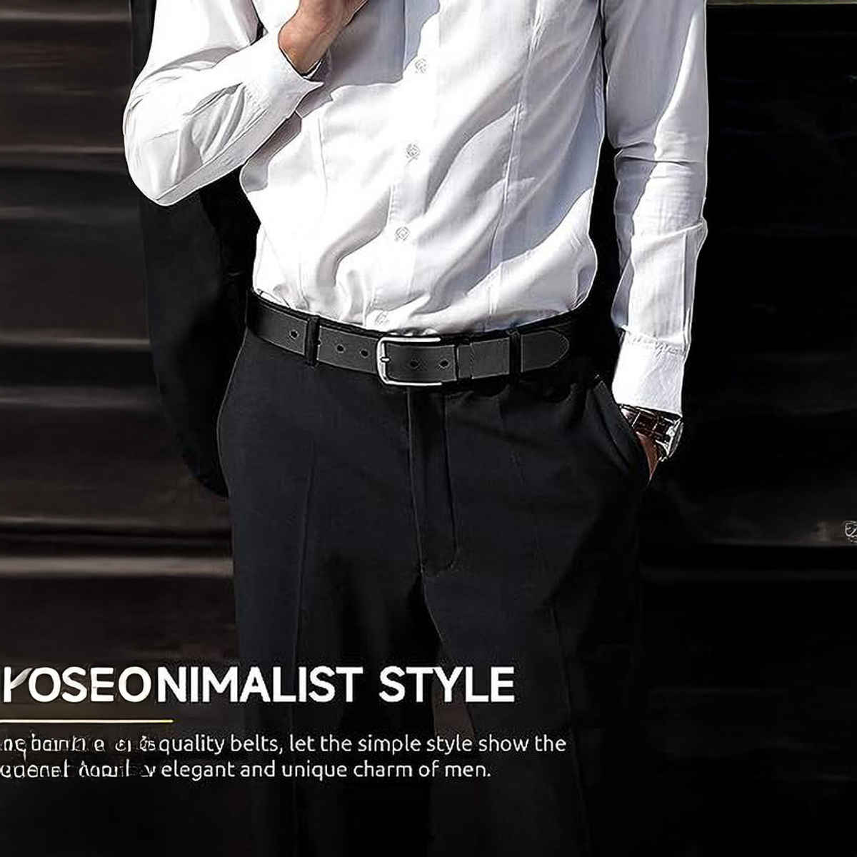 Kaezri Genuine Leather Black Belt for Men | Ddkatabl - 38