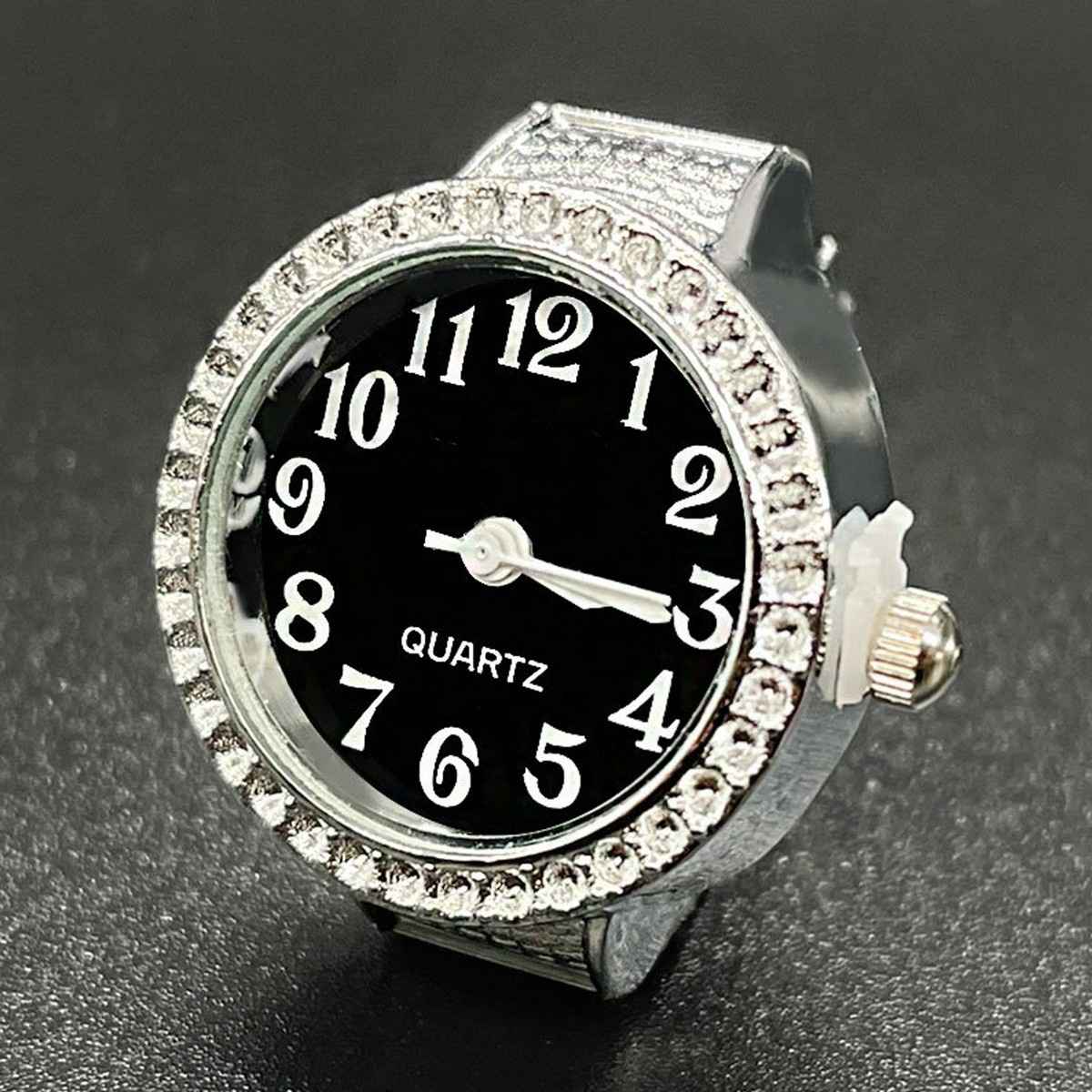 Fashion Frill Women's Romen Watch Rings Black Onesize
