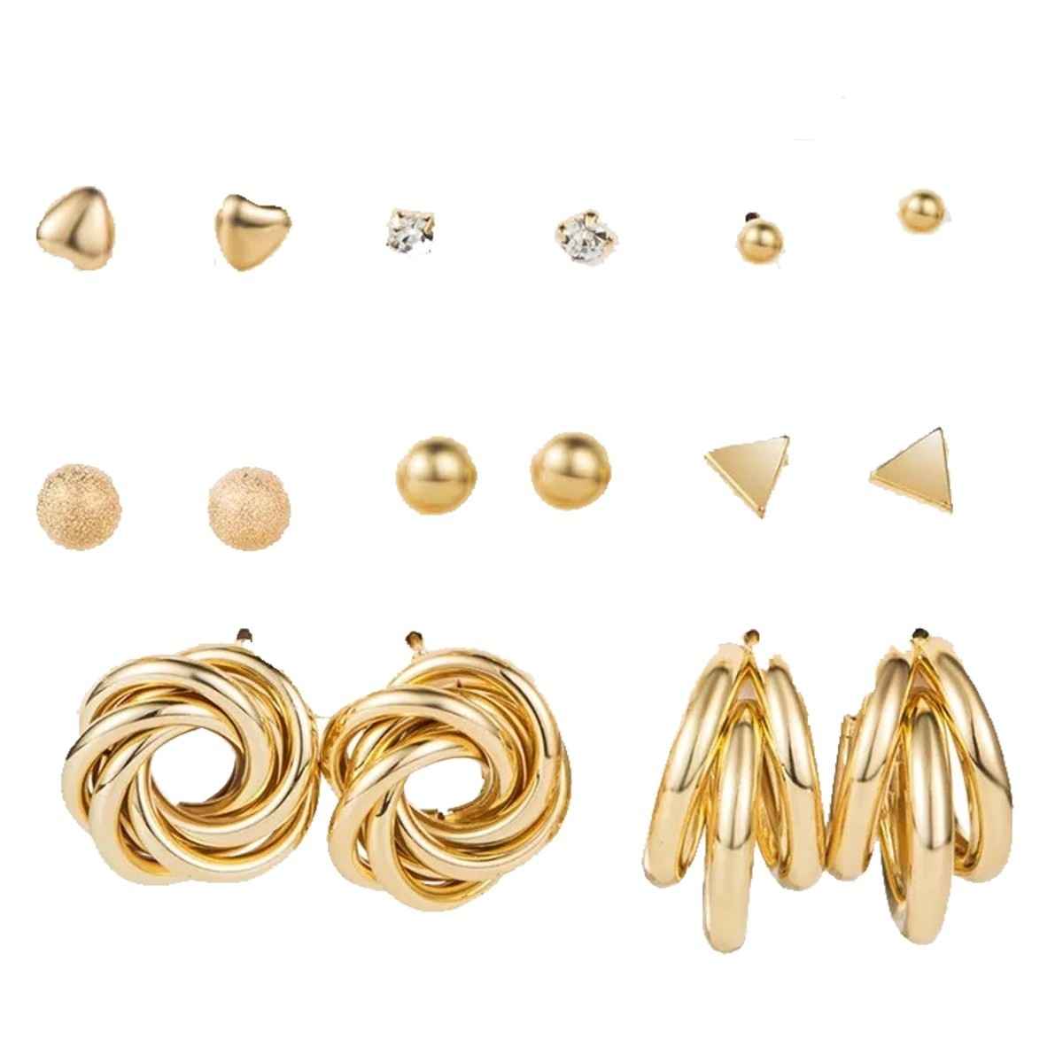 Fashion Frill Women's Drop Earings Gold Onesize