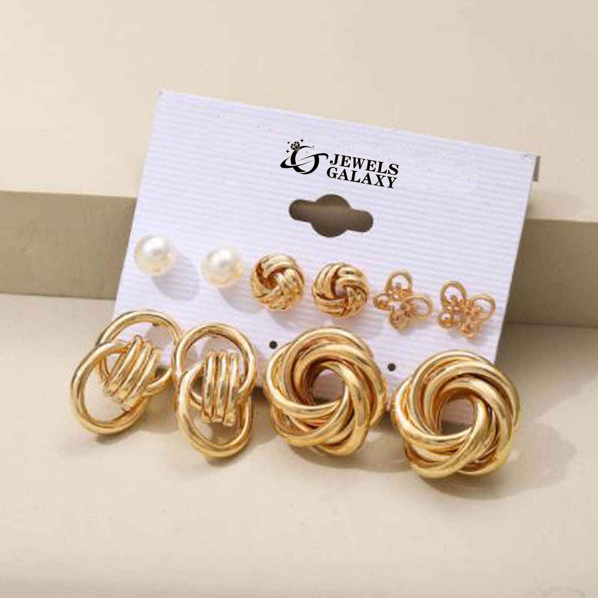 Jewels Galaxy Gold-Toned Daily Wear Stud Earrings