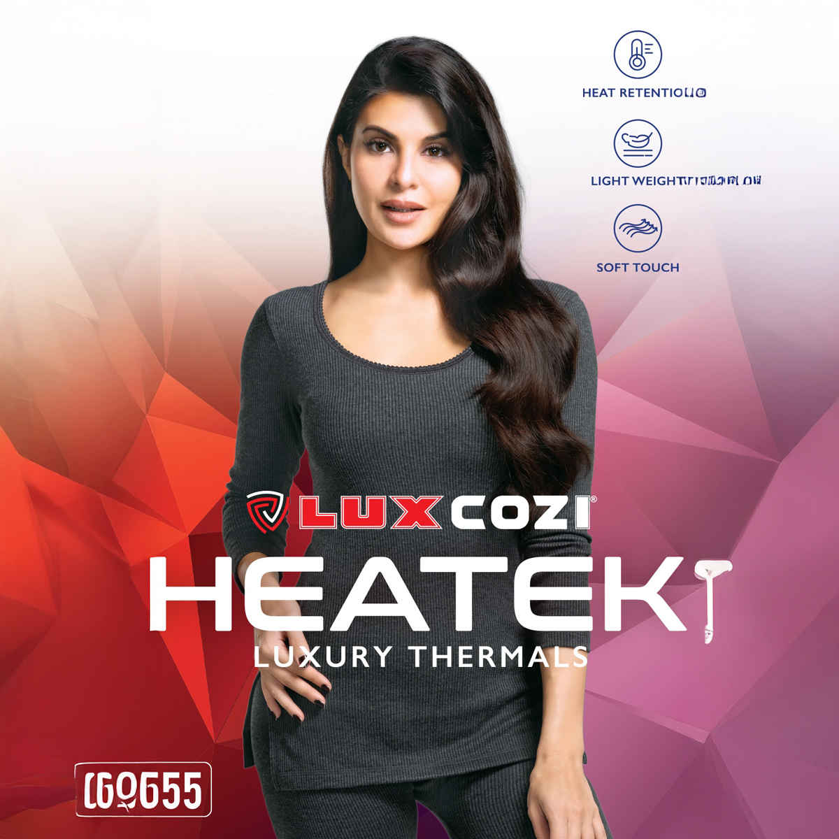 Lux Cozi Women's Heatek Premium Ultra Soft Stylish Warm Thermal Top | Black Melange - 90