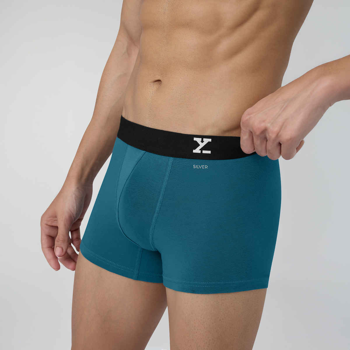 XYXX Men's Aero Cotton Solid Trunks Pack of 1, Green Emerald| M