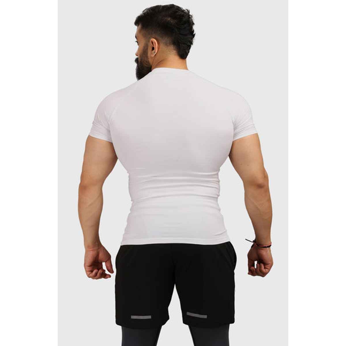 Fuaark Men's Compression GYM T-shirt | White - L