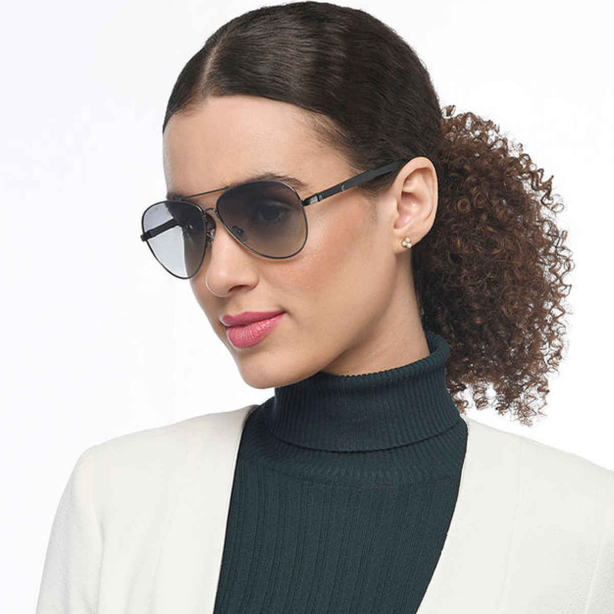 John Jacobs By Lenskart Unisex Metal Sunglasses | Gunmetal Green - Extra Wide