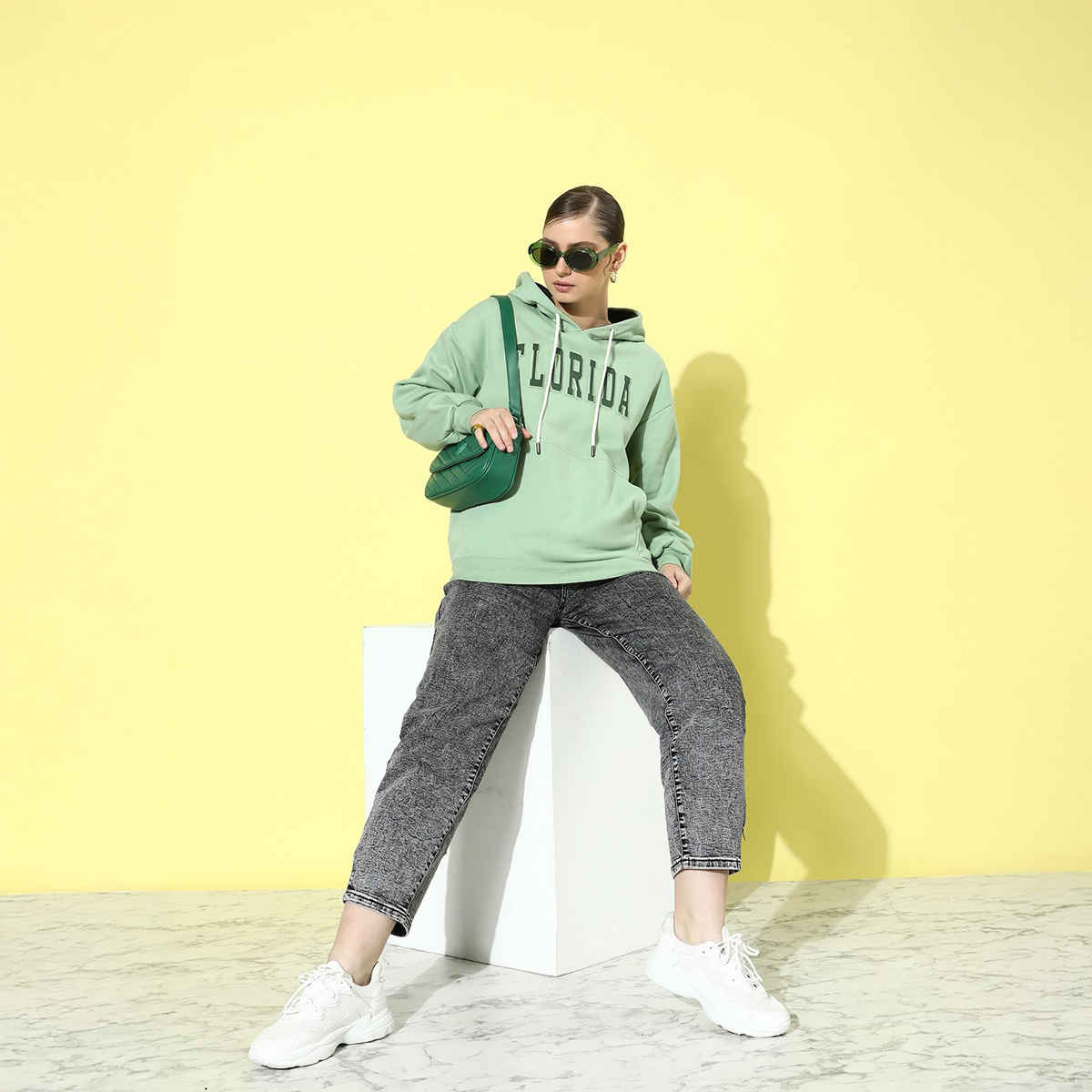 Dillinger Women's Sweatshirt | Dlwmnhd008P | Green - XL