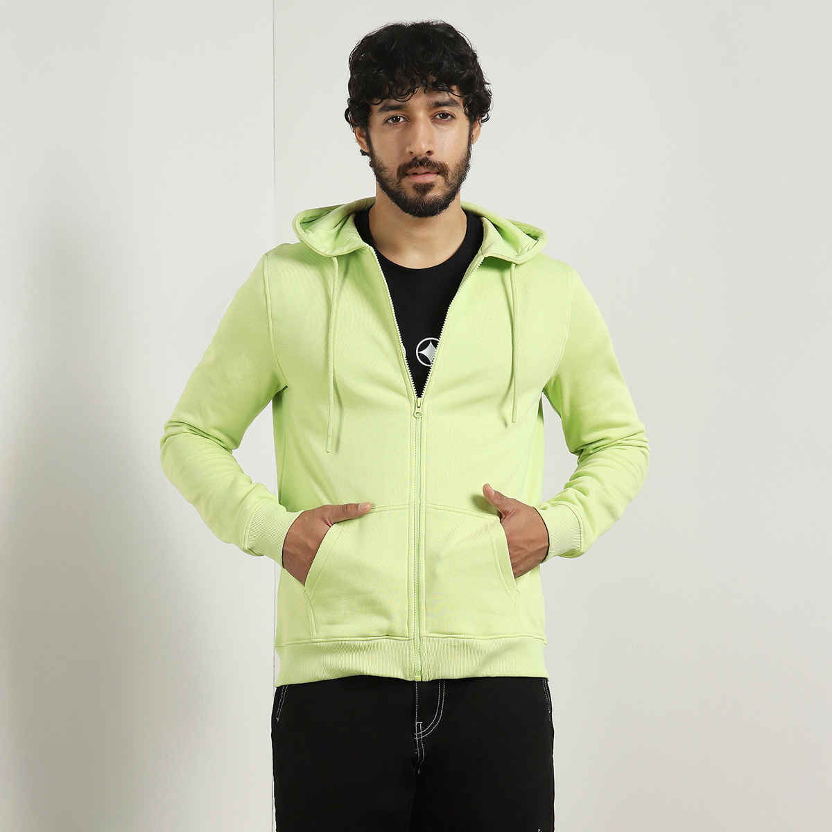 Nobero Men's Zipper Hoodie | Cool Matcha - M