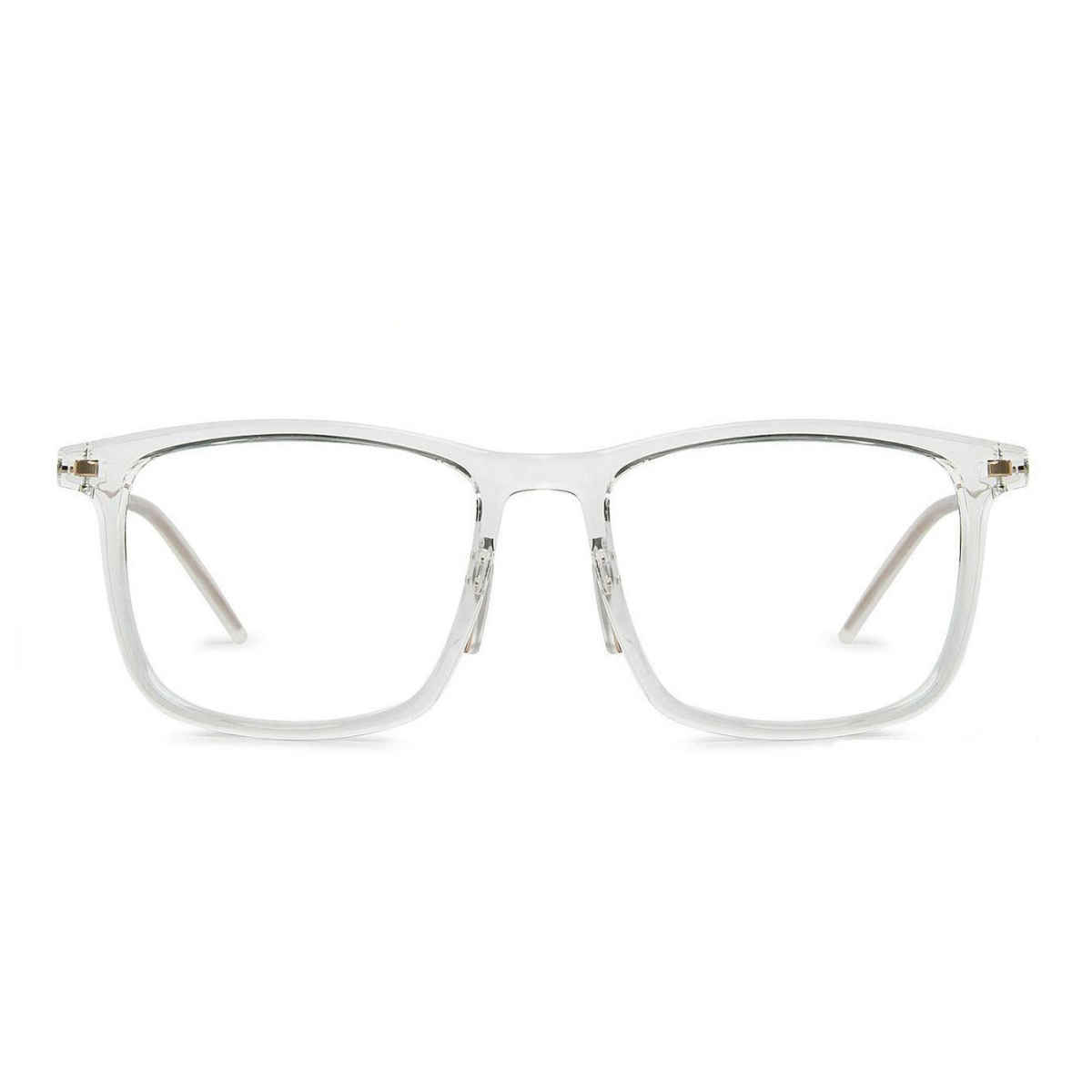 Lenskart Blu Unisex Solid Metal Computer Glasses | Clear and Gold - M
