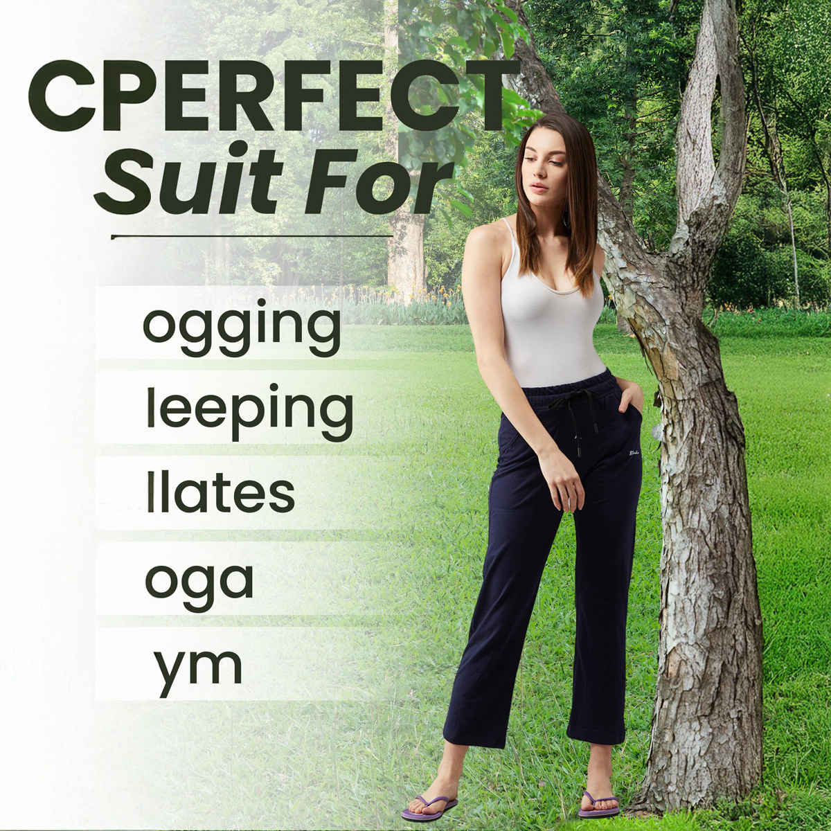 Blinkin Women's Cotton Track Pants With Side Pockets | Black Navy - 2Xl