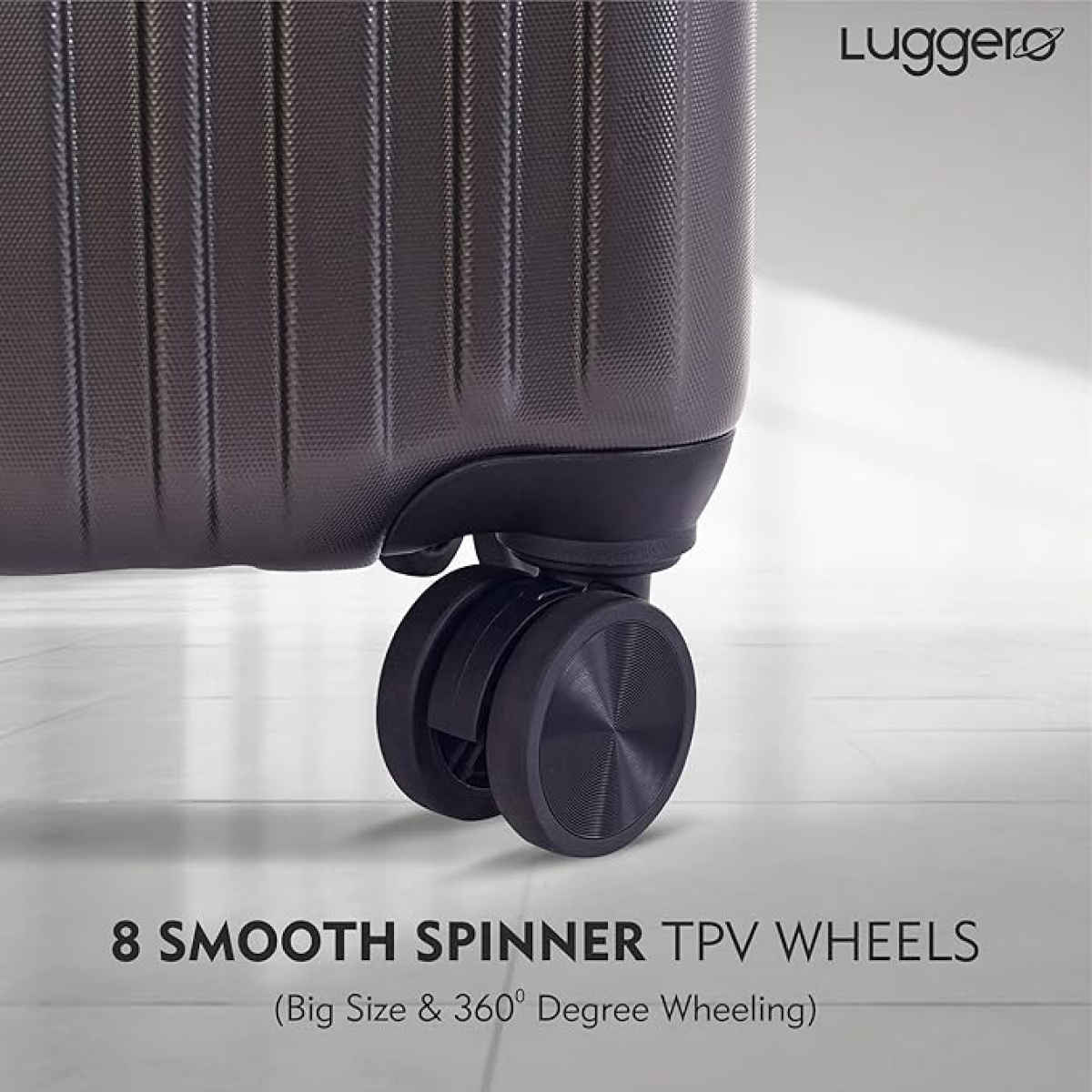 Luggero Classic Trolley Bag | Dark Grey - M