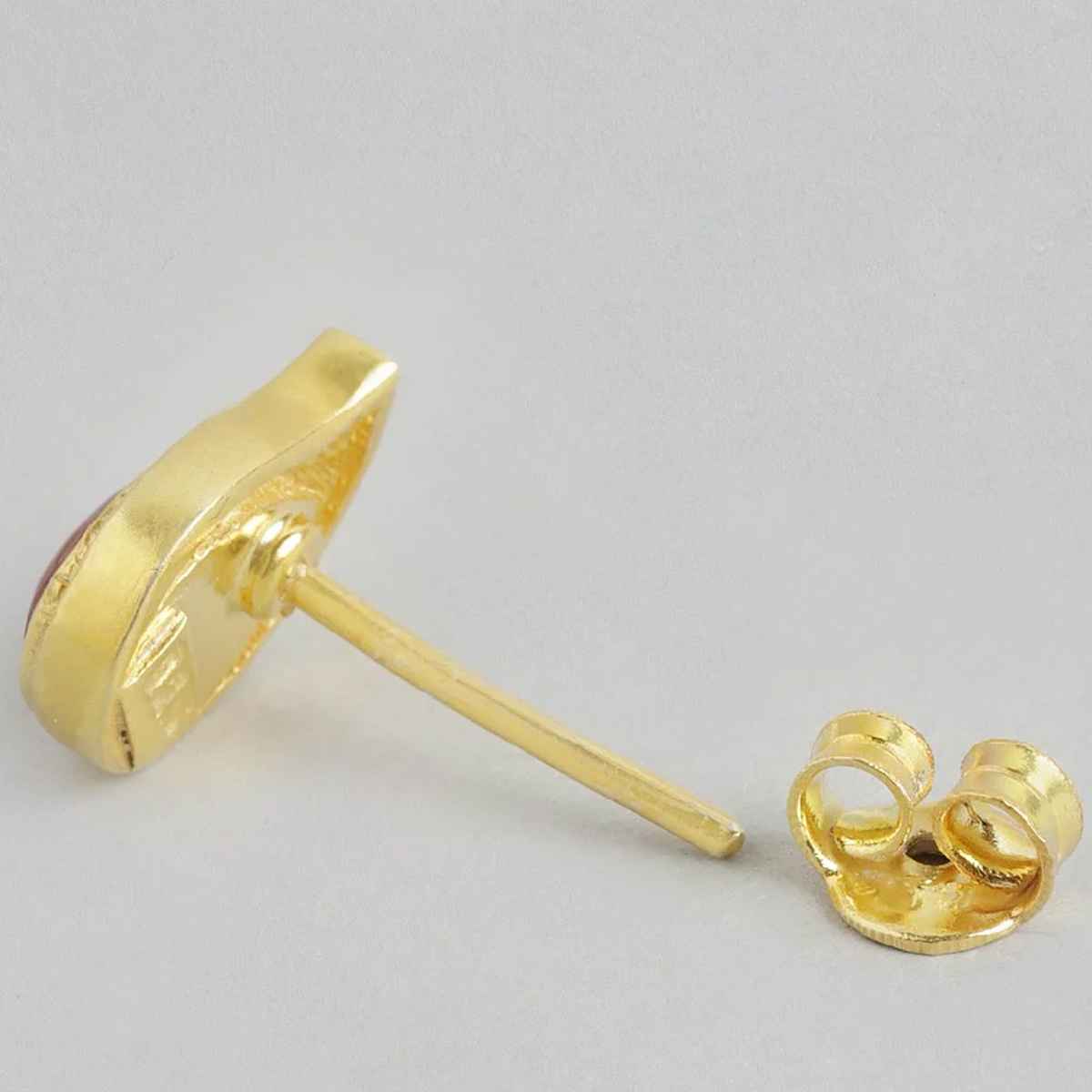 Unniyarcha 92.5 Silver Red Kundan Drop Earrings