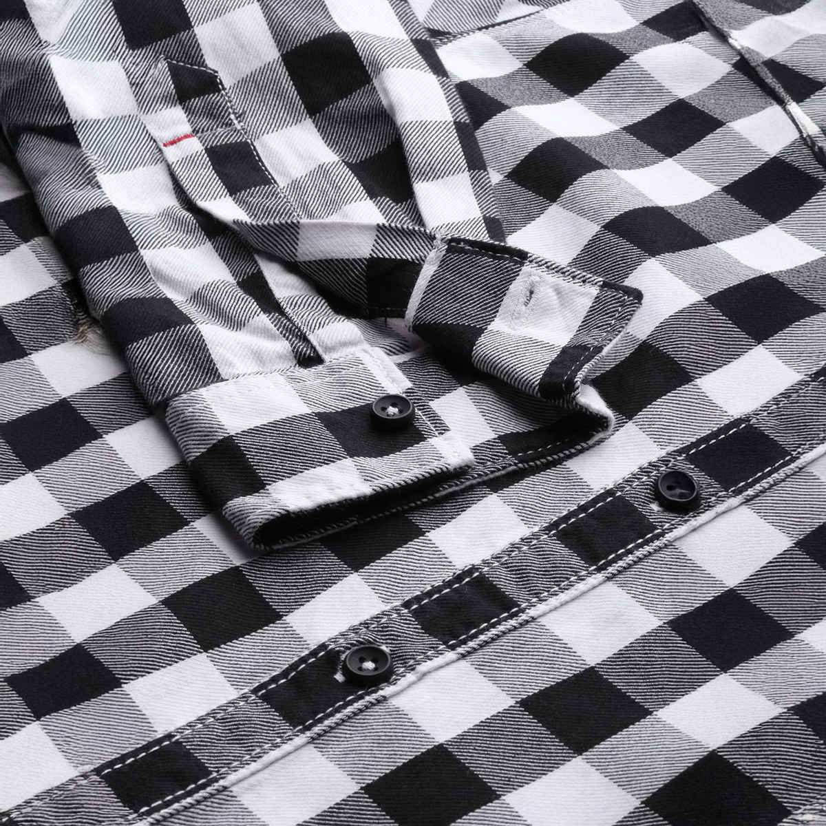 The Indian Garage Co Men's Slim Fit Checkered Casual Shirt | White - L