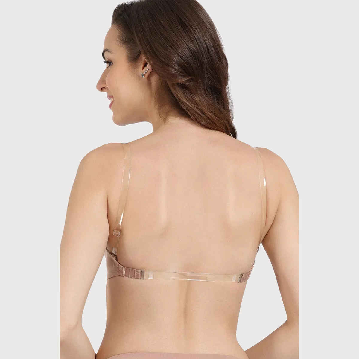 Zivame Women's Beautiful Basics Padded Non Wired 3/4Th Coverage Backless Bra | Skin - 36C