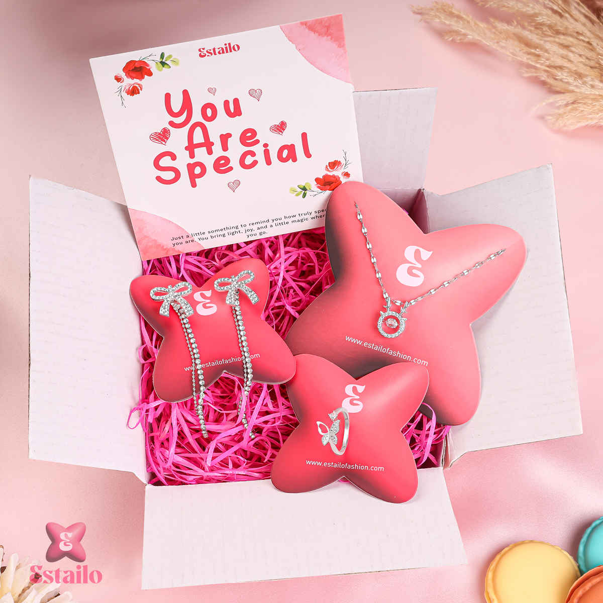 Estailo Fashion Dear Love Gift Hamper Combo Set Of Womens One Size Silver Grey | GH0000072