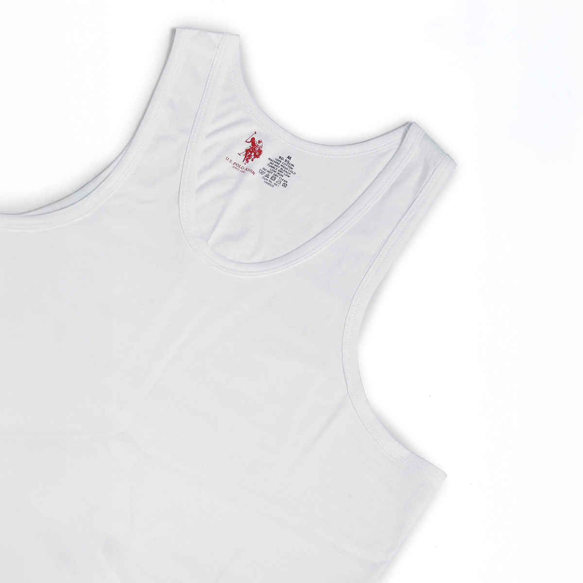USPA Men's Cotton Round Neck Solid Vest - Pack of 3 - XL - White
