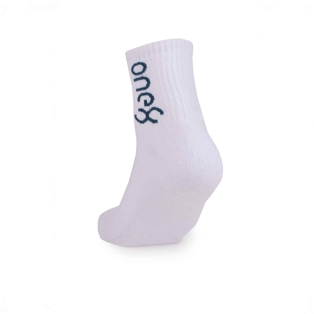 One8 Men's Cotton Ankle Length Socks | White - Free Size