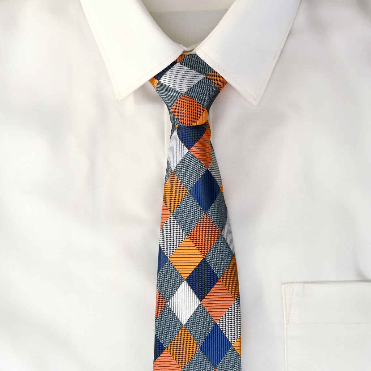 Calvadoss Men's Checked Broad Tie | CALT-2194 | Multi Colour