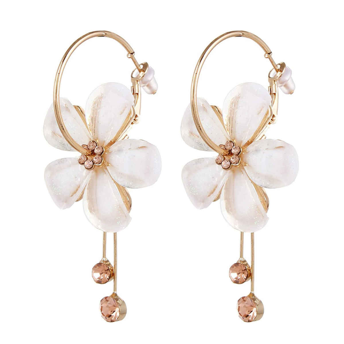 YouBella Jewellery Earings Gold Plated Floral Earrings for Girls and Women