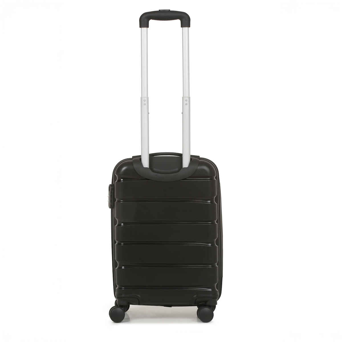 Teakwood Unisex Solid 95% Cotton and 5% Elastane 32 L Retractable Trolley Bag | Black - M