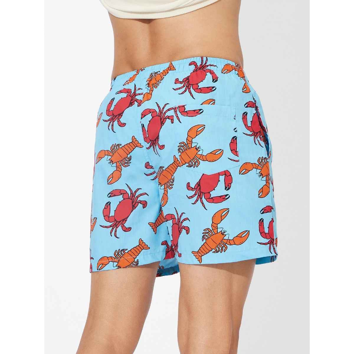 The Souled Store TSS Originals Get Crabby Men's Boxer Shorts | Blue - M