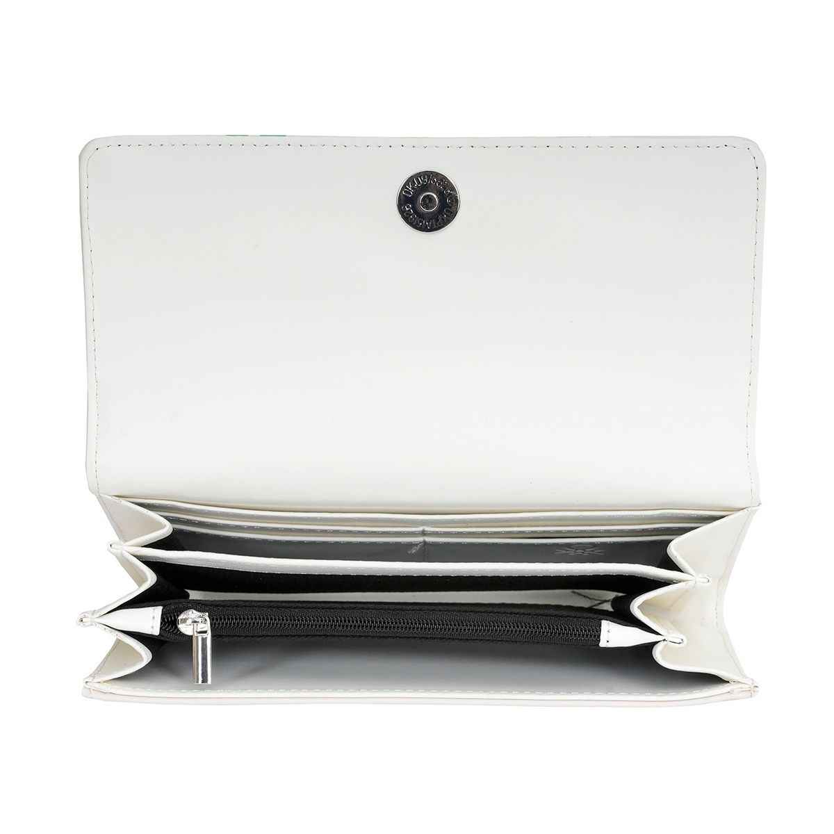 United Colors Of Benetton Women's Logo PU Wallet Handbag | White - One Size