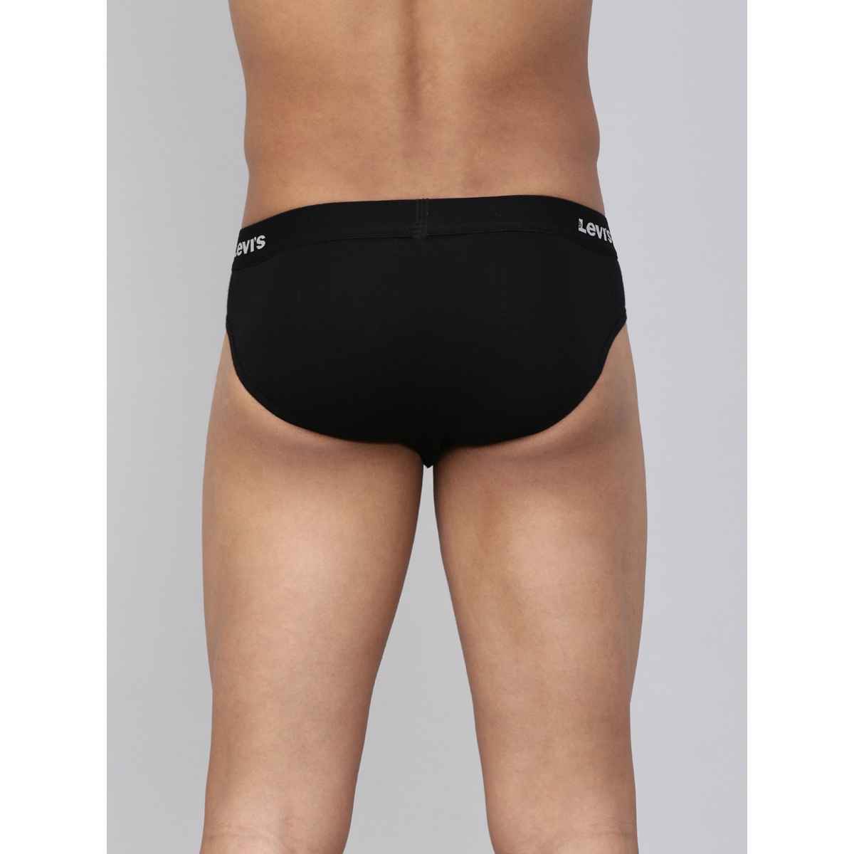 Levi's 009 Men's Neo Brief | Contoured Double Pouch | Pack of 2 | Black,Black | S