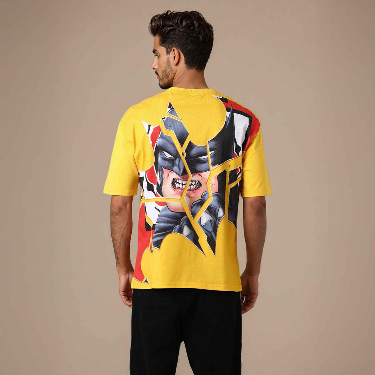 The Indian Garage Co Men's Character Casual T-Shirt | Yellow - L
