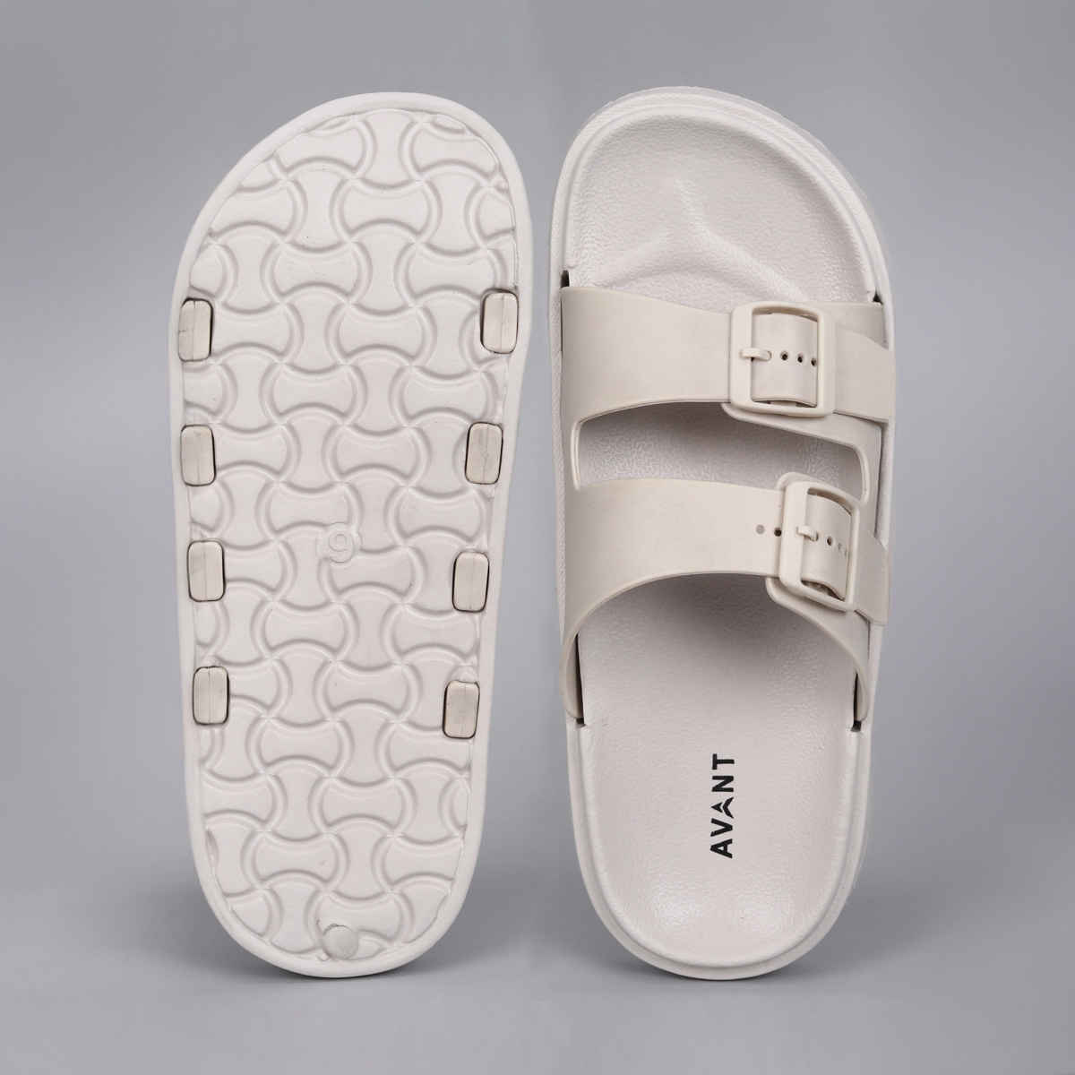 Avant Men's Brisk Sliders | Cream - UK 9