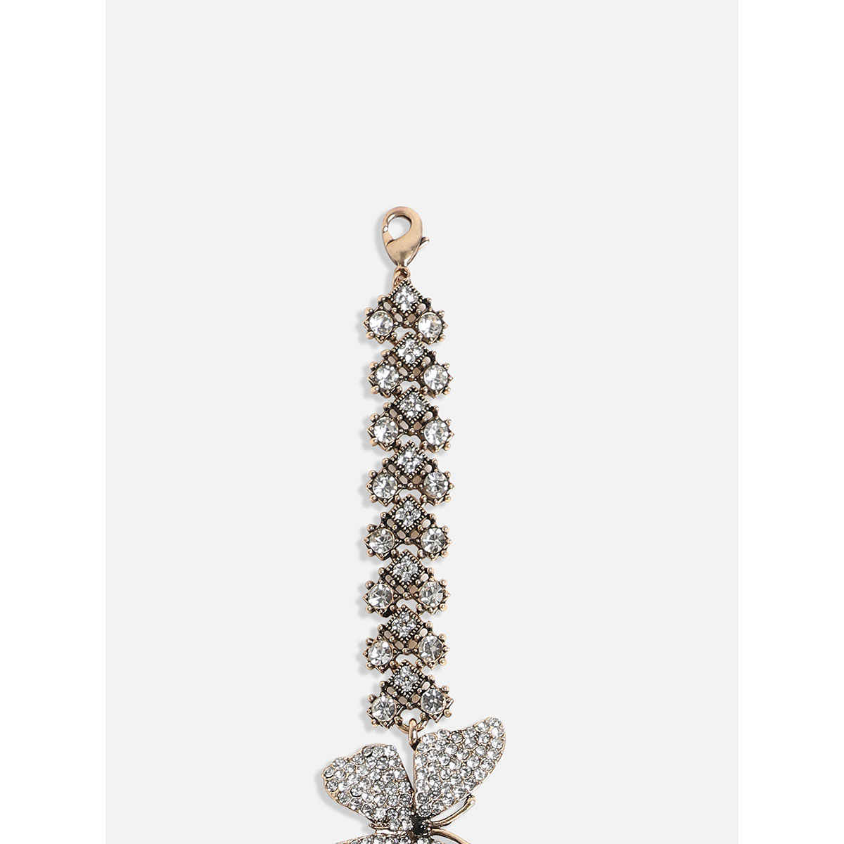 Sohi Crystal Butterfly Bracelet - Silver For Women's
