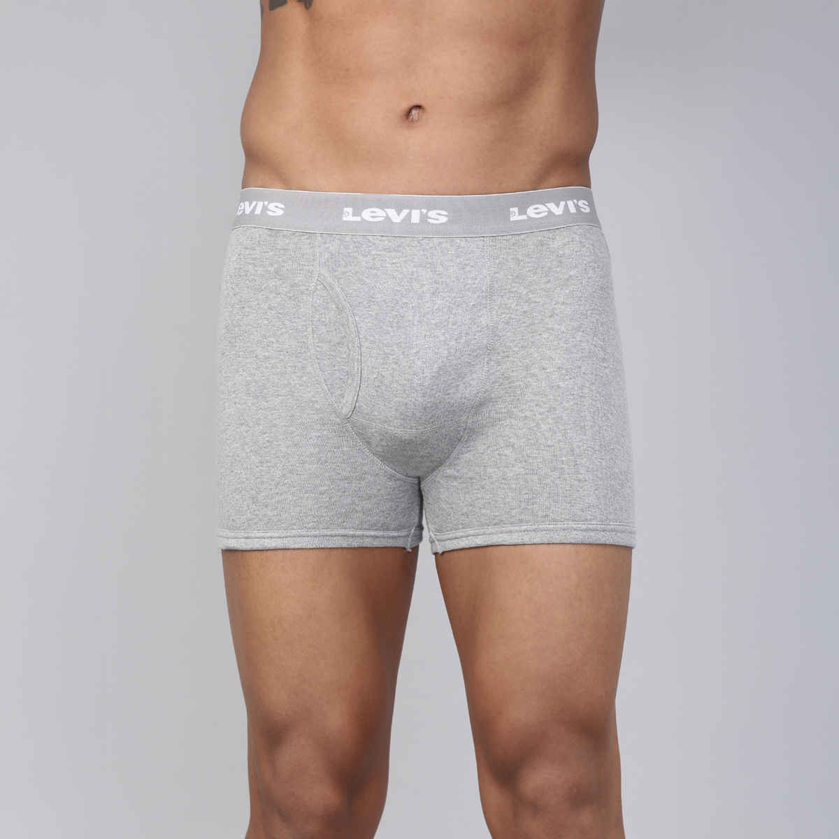 Levi's 001 Men's Classic Boxer Brief | Contoured Double Pouch | Lt. Grey Mel | M