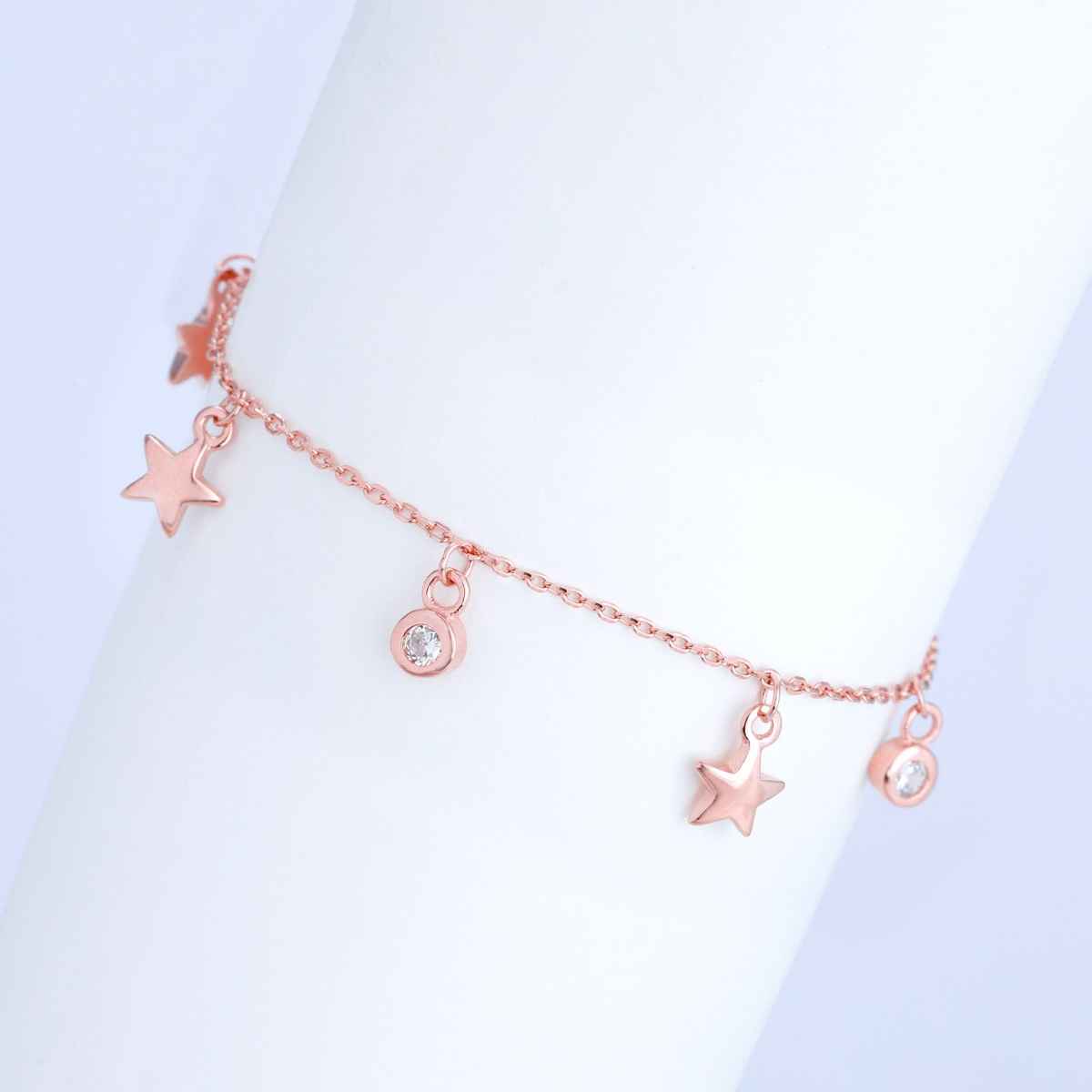 GIVA Rose Gold Zircon Marvel Bracelet