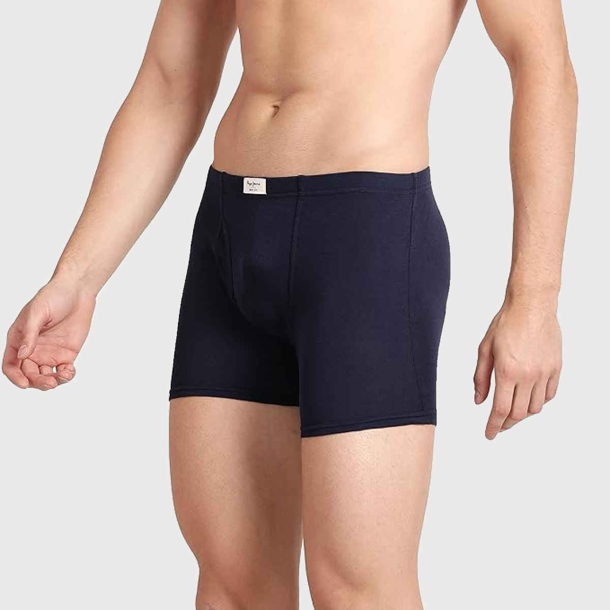 Pepe Jeans Mens True Blue 100% Cotton Solid Trunk - Pack of 2 (L) Comfort Fit, Soft Fabric