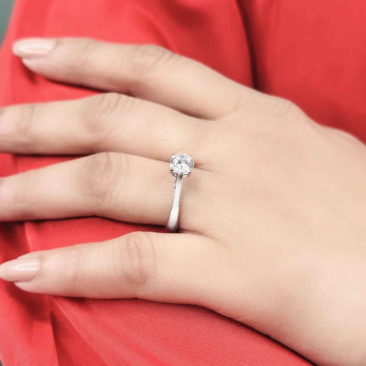 Unniyarcha 92.5 Sterling Silver Solitaire Ring