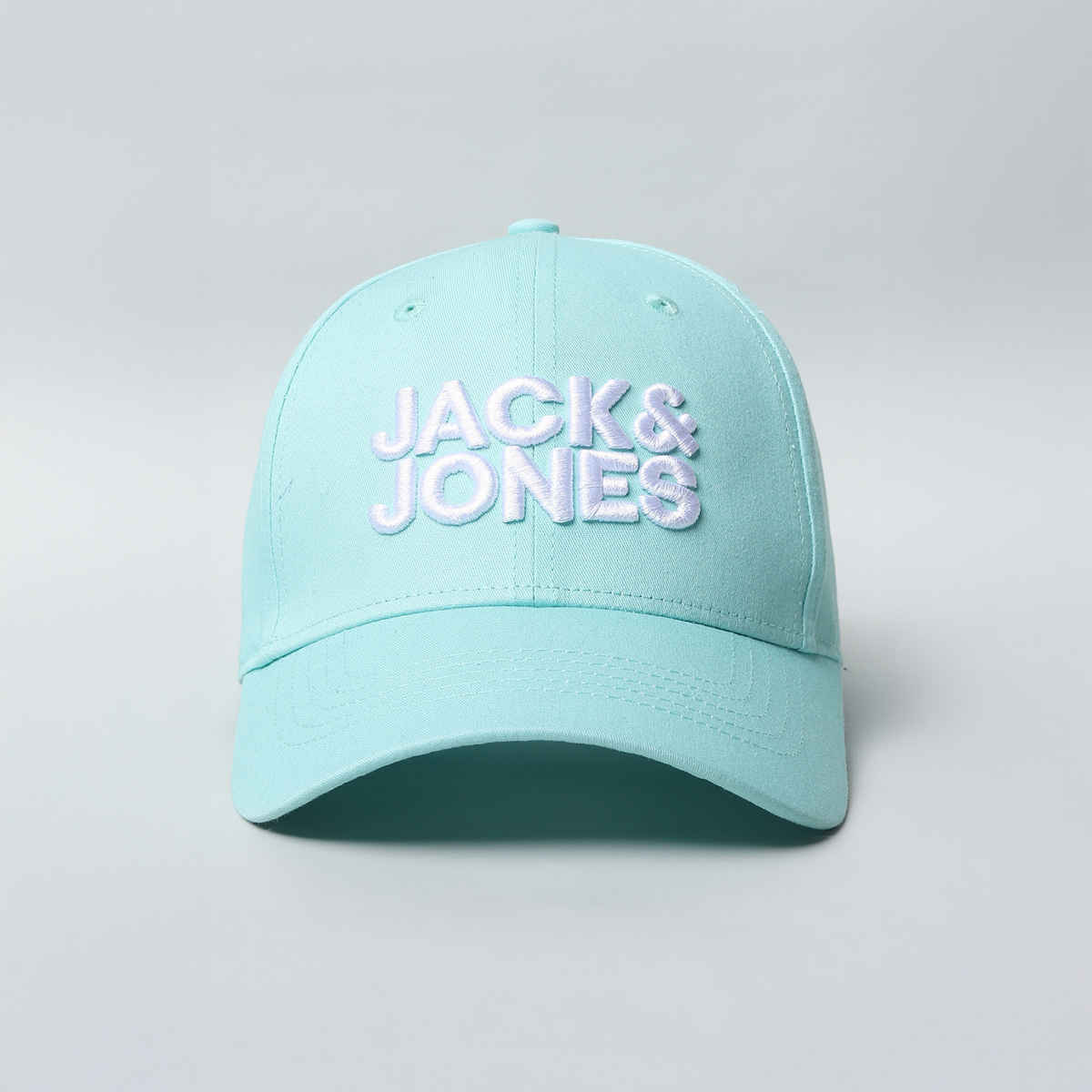 Jack & Jones Unisex Embroidered Cotton Baseball Cap | Aqua Blue - One Size