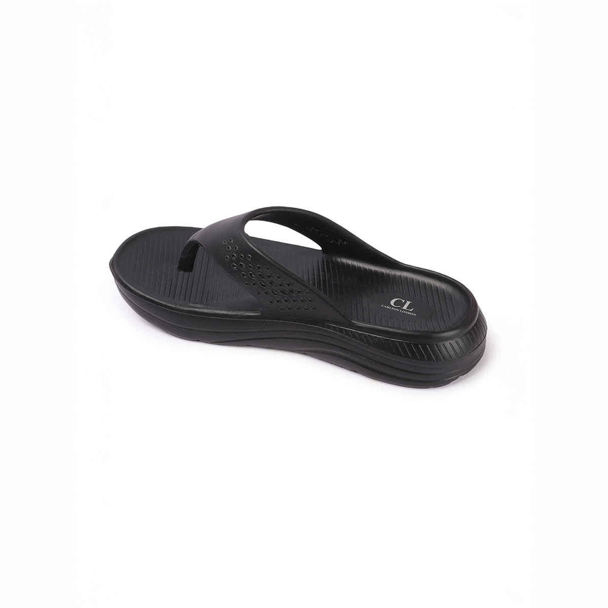 Carlton London Black Comfortable Men Flip Flops | UK 11