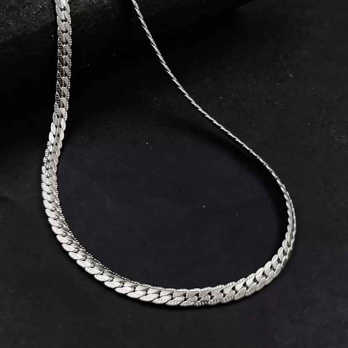 Fashion Frill Men's Interlink Chain Silver 20 Inches