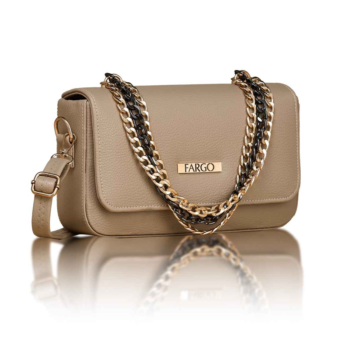 Fargo Tan Sling Bag Women's Leatherette Sling Bag