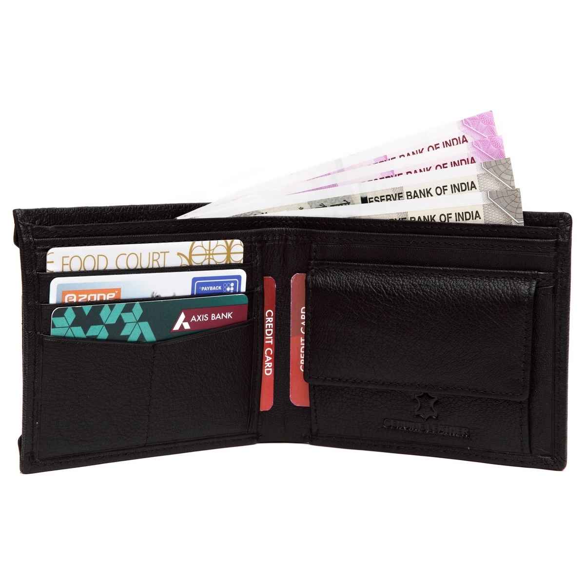 Wildhorn Men's Leather Wallet | Black - One Size
