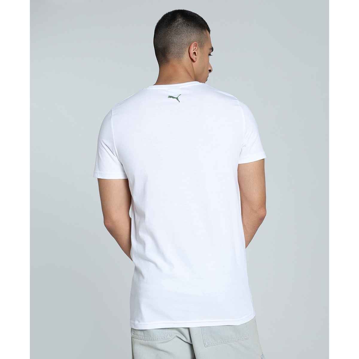 Puma Men's T-Shirt Ess Camo Graphic - White | S