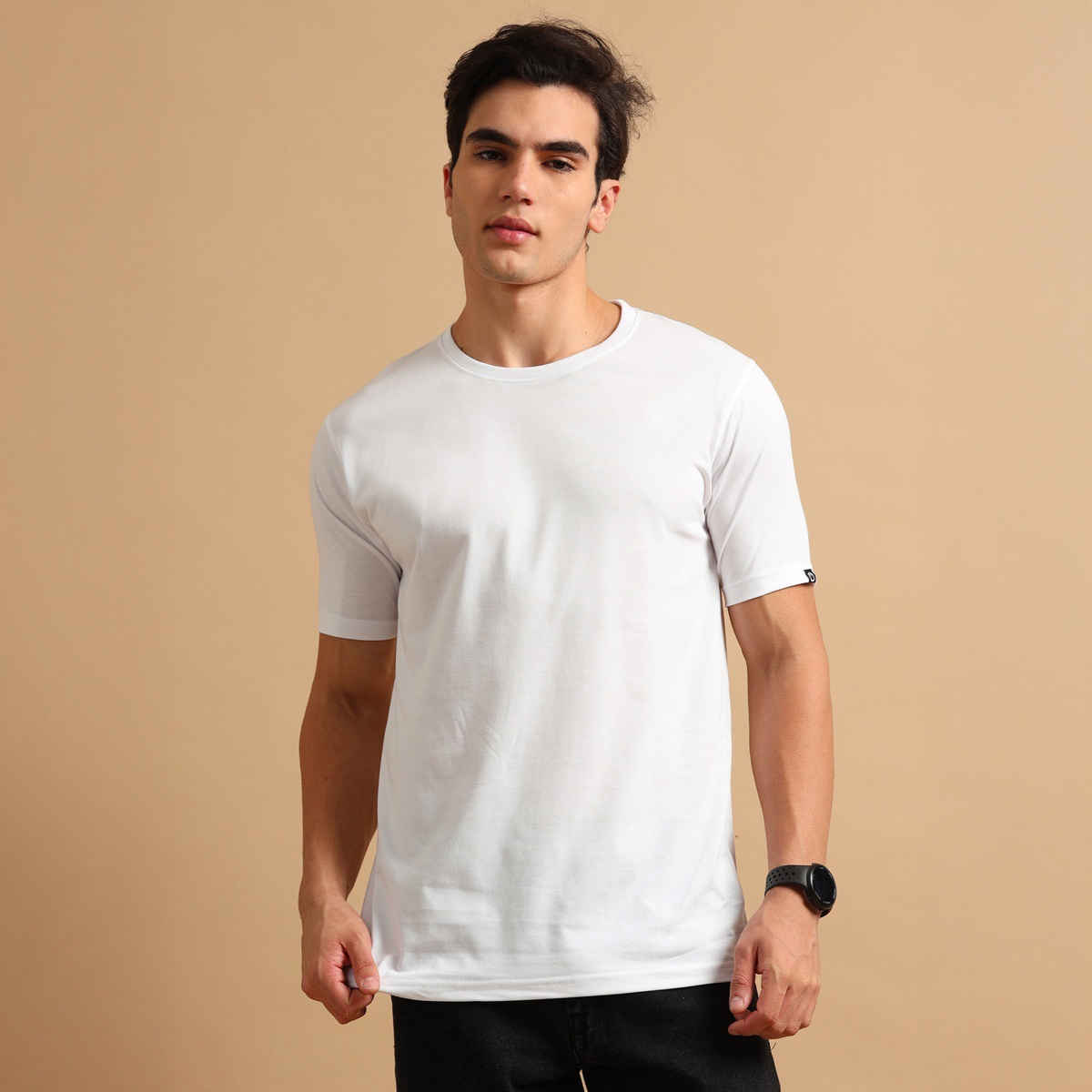 Bushirt Men's Solid T-shirt | White - L
