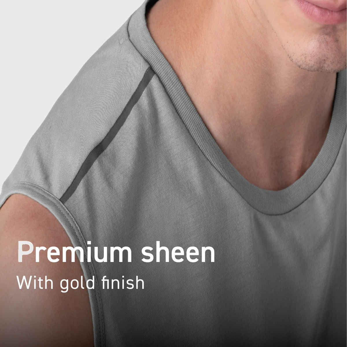 DaMENSCH Men's Lightweight Cotton Gym Vest | Grey - XL