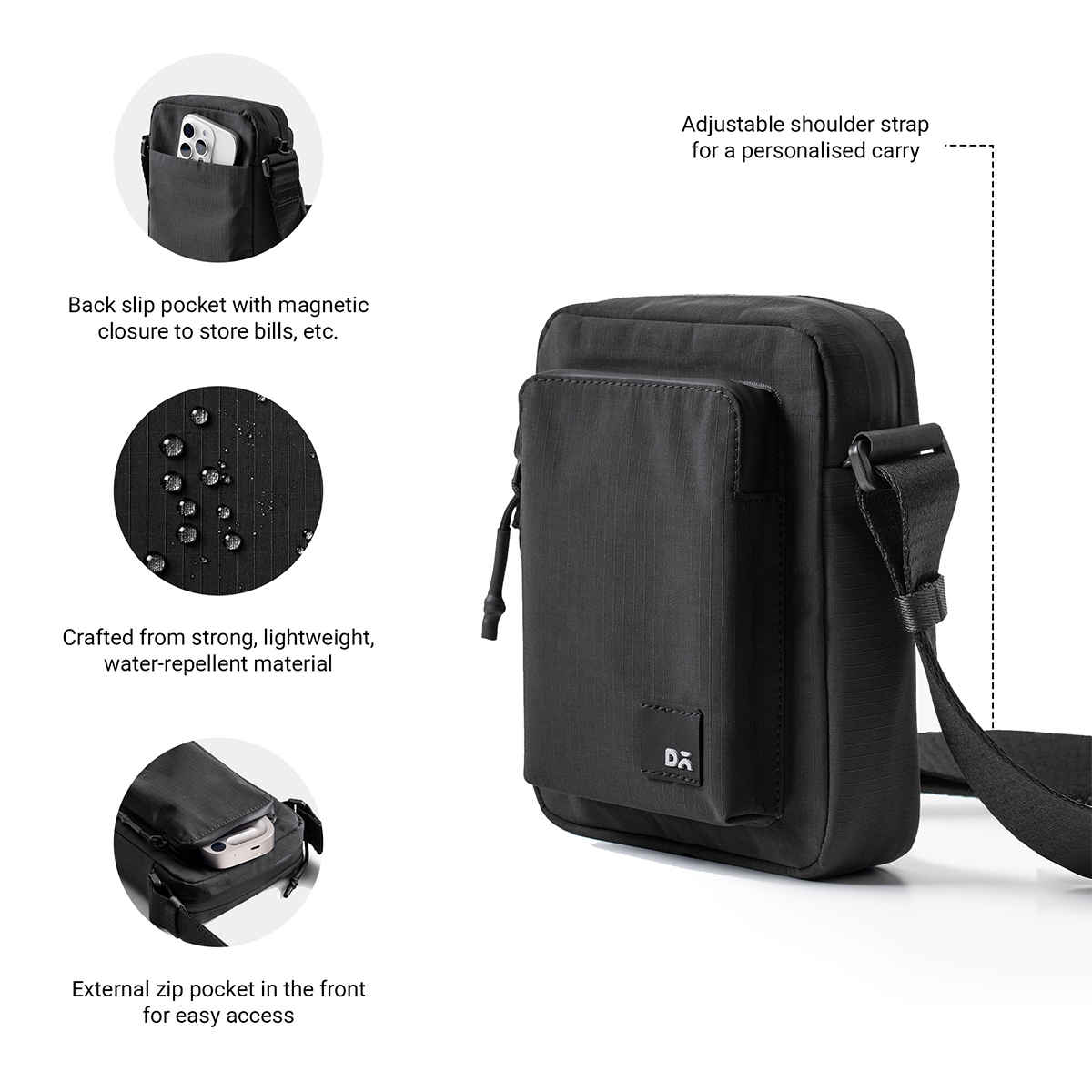 Daily Objects Pivot Travel Sling | Basalt